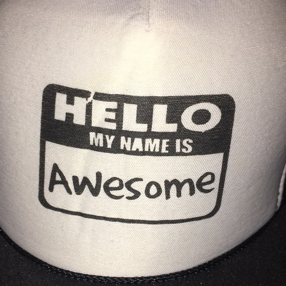 Trucker hat “Hello, my name is Awesome” - Picture 3 of 3
